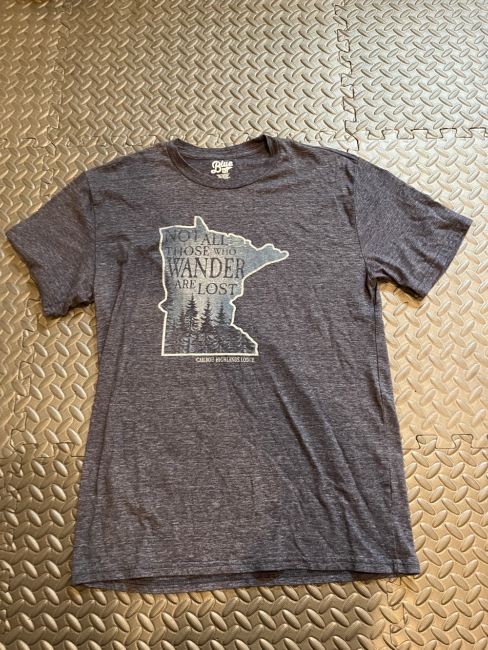 Blue 84 Heather Navy Minnesota Wander Graphic Tee